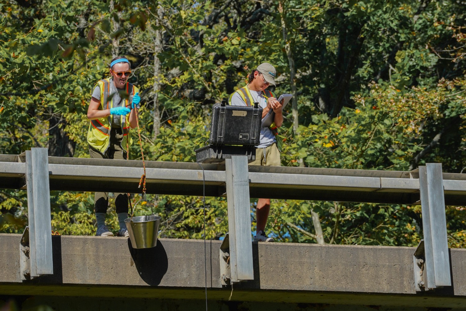 The MBI Team Working From A Bridge