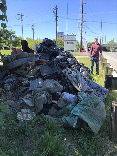 pile of collected litter
