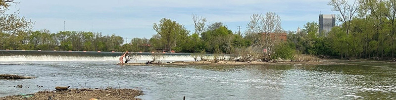 The Greenlawn Dam located in downtown Columbus, OH 